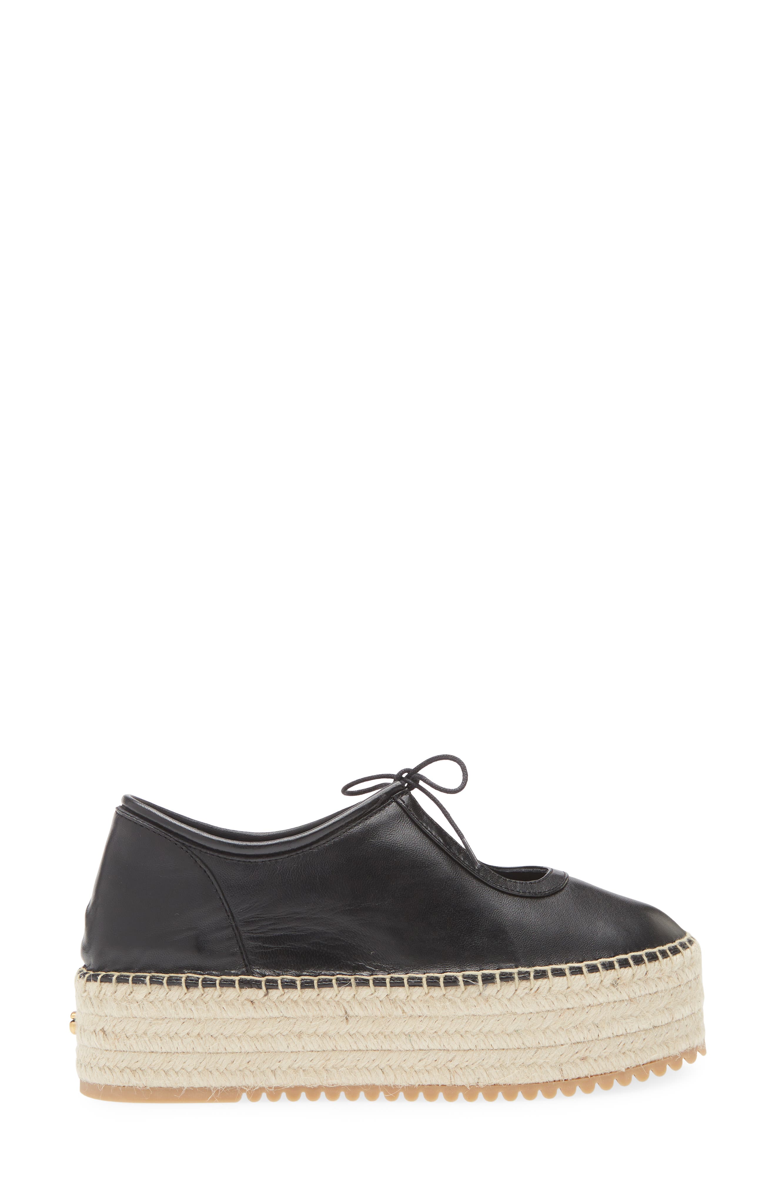 Cult Gaia Bernice Espadrille Platform Sneaker, Alternate, color, Black