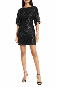 Donna Morgan Sequin Dolman Sleeve Minidress