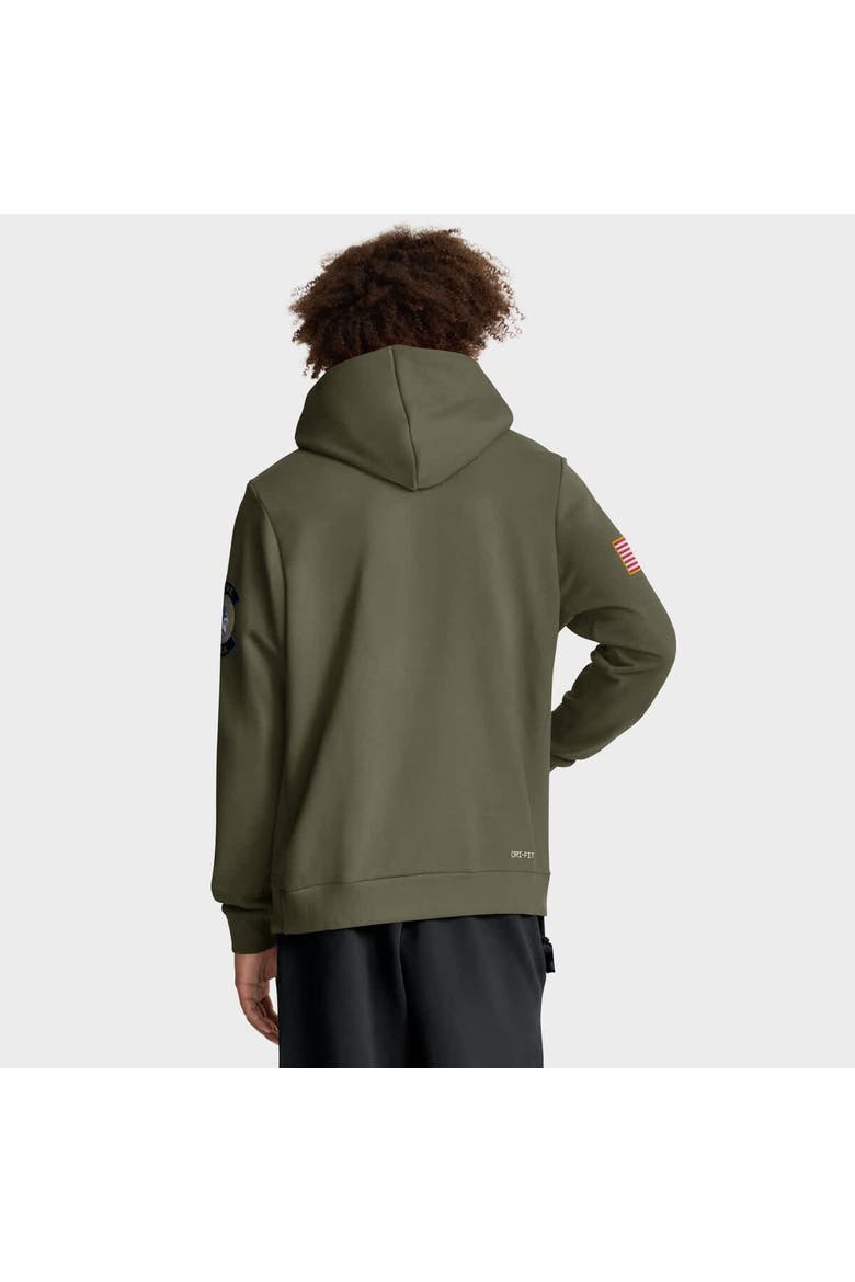 Men's Nike Olive Duke Blue Devils 2025 Military Appreciation Standard Issue Dri-FIT Hoodie, Alternate, color, Olive