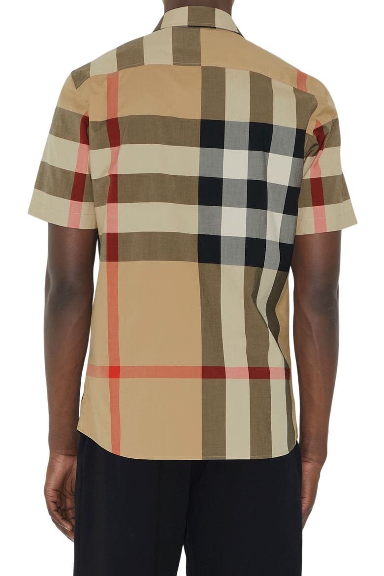 Summerton Archive Short Sleeve Check Cotton Poplin Button-Up Shirt, Alternate, color, ARCHIVE BEIGE IP CHK