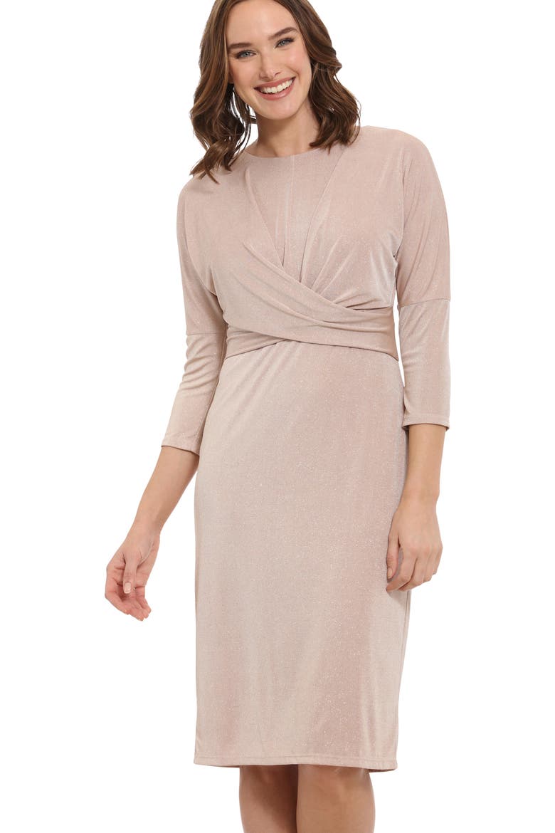 Dolman Sleeve Glitter Dress, Alternate, color, TAN