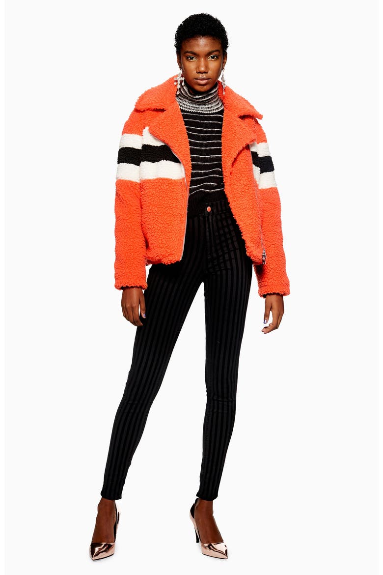 Spice Biker Jacket, Alternate, color, ORANGE MULTI
