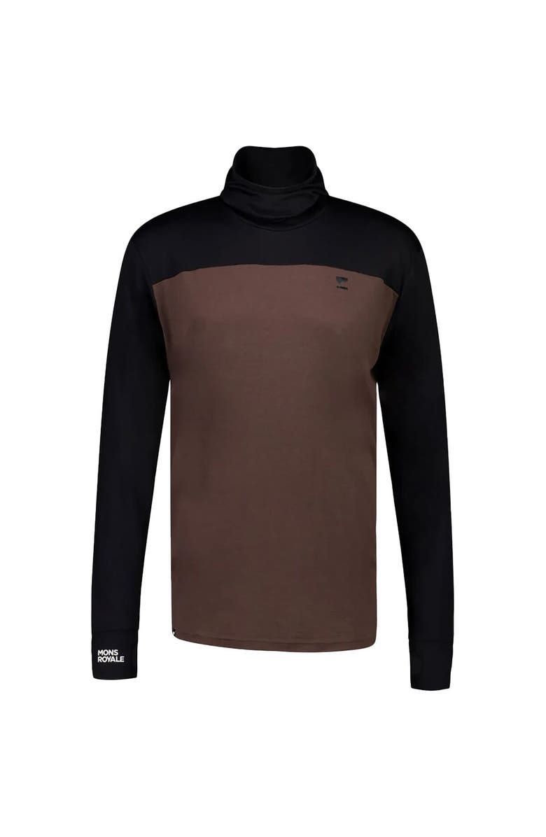 Mons Royale Yotei Powder Hoodie - Men's, Alternate, color, Cedar/Black