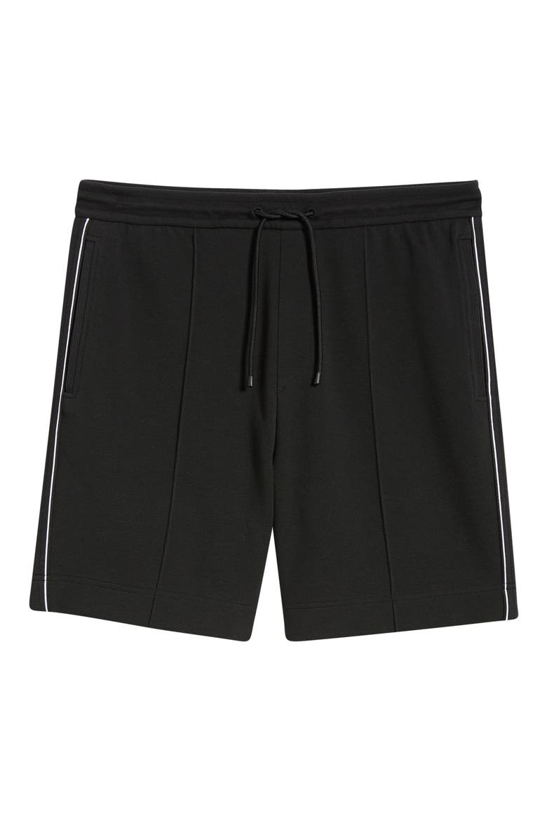 Pintuck Textured Shorts, Alternate, color, BLACK