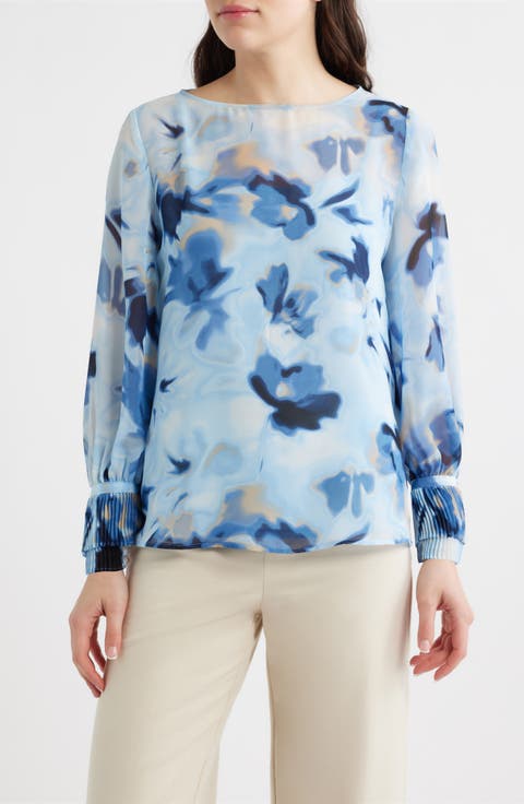 Pleated Tiered Cuff Top