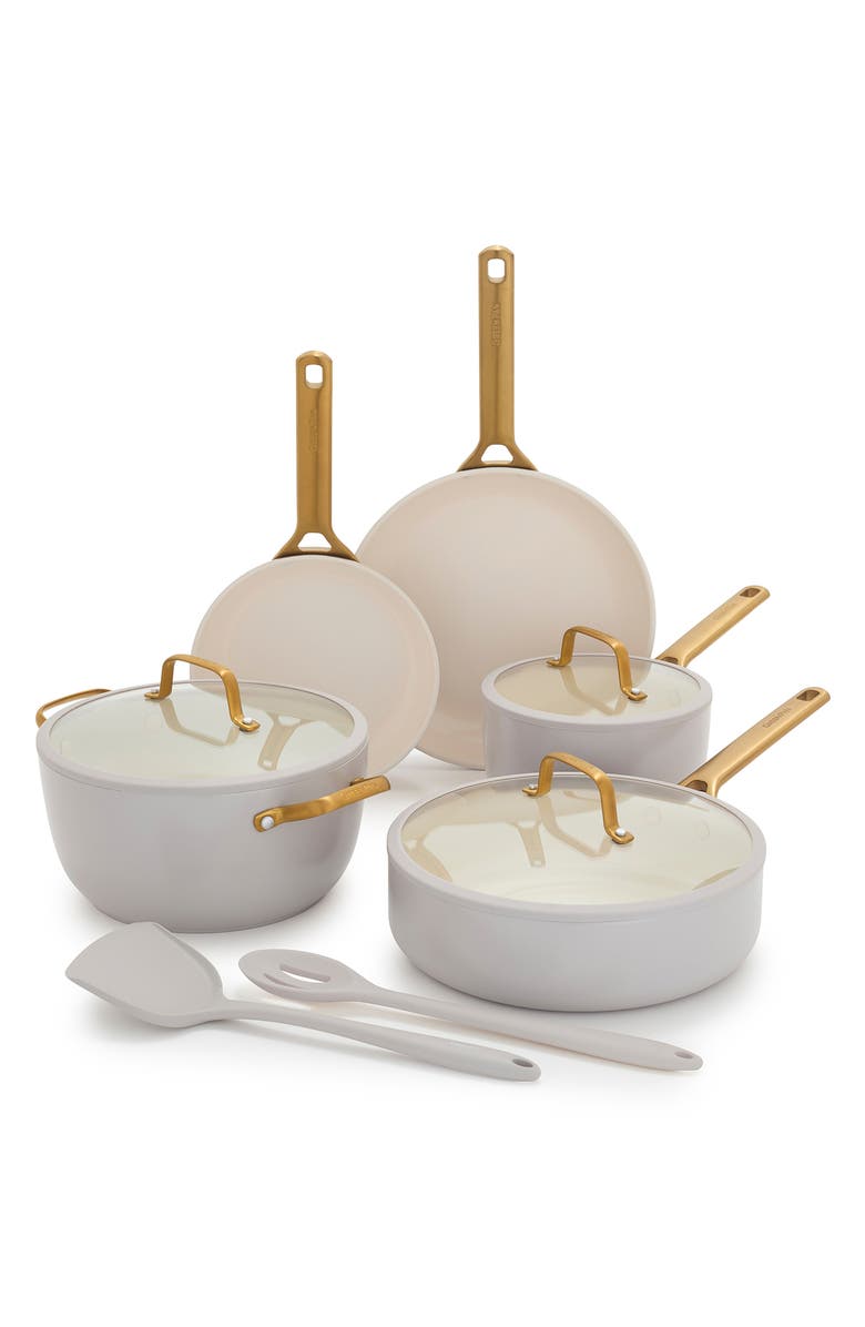 GreenPan Reserve Pro 10-Piece Ceramic Nonstick Cookware Set, Main, color, Taupe