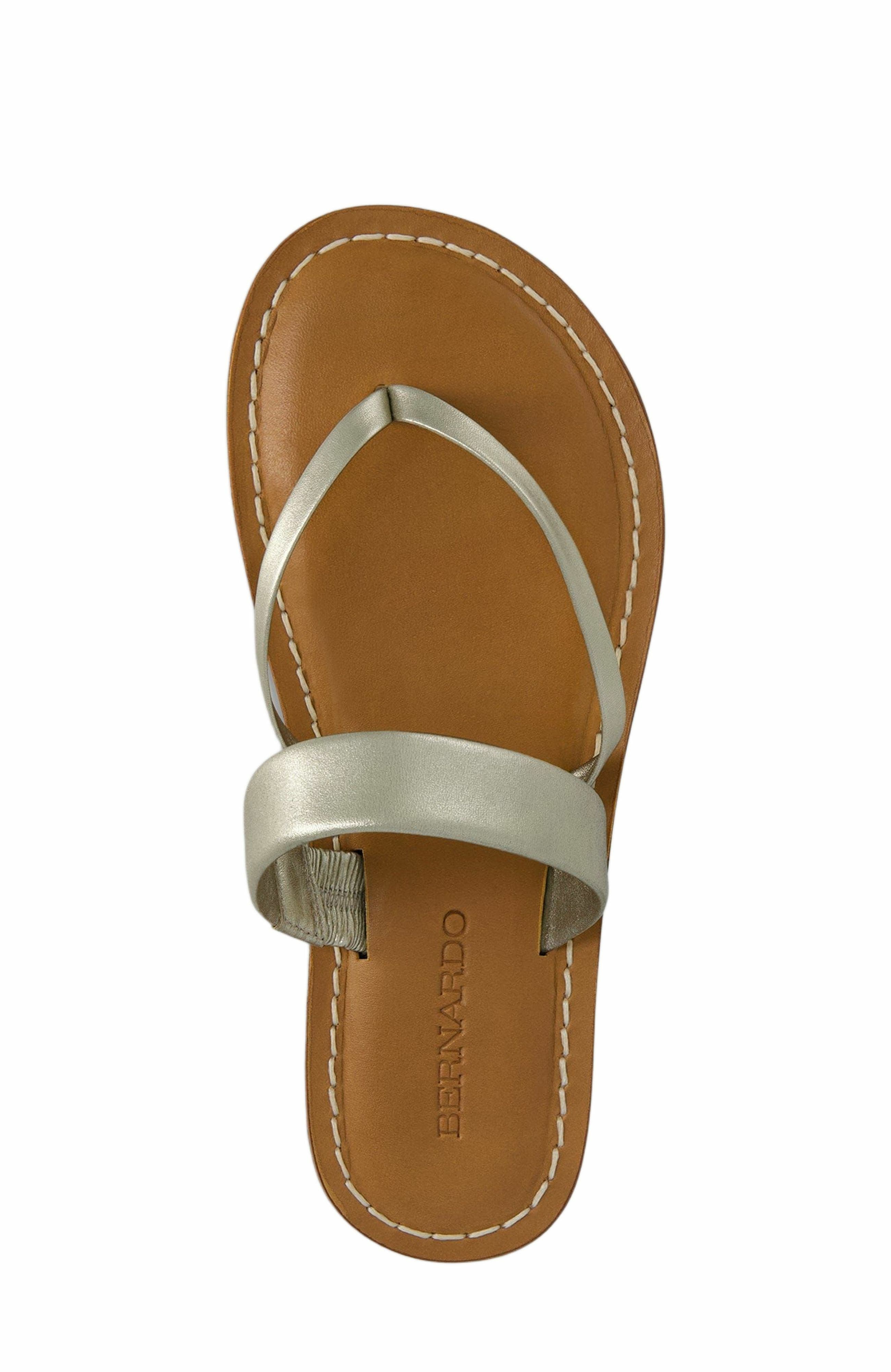 Bernardo Footwear Leia Thong Sandal, Alternate, color, Champagne