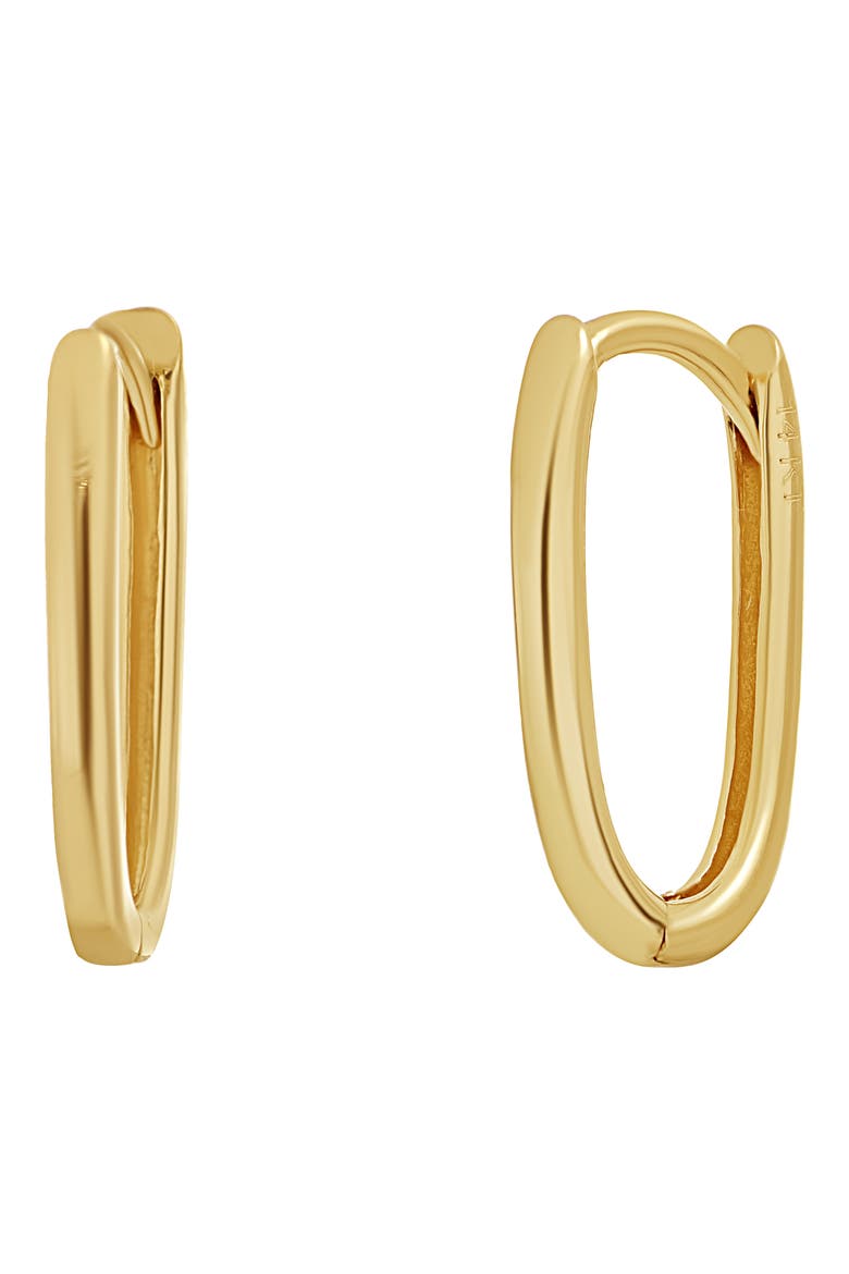 14K Gold Oval Hoop Earrings (Nordstrom Exclusive), Main, color, 14K YELLOW GOLD