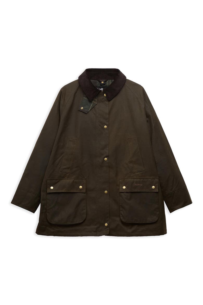 Acorn Water Repellent Waxed Cotton Jacket, Alternate, color, OLIVE