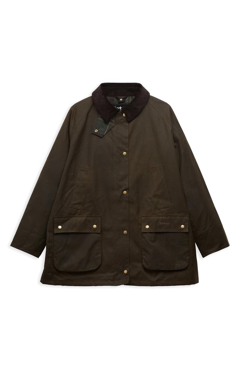 Barbour Acorn Water Repellent Waxed Cotton Jacket, Alternate, color, Olive