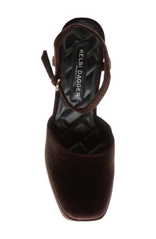 Kelsi Dagger Brooklyn Edna Ankle Strap Platform Pump In Brown