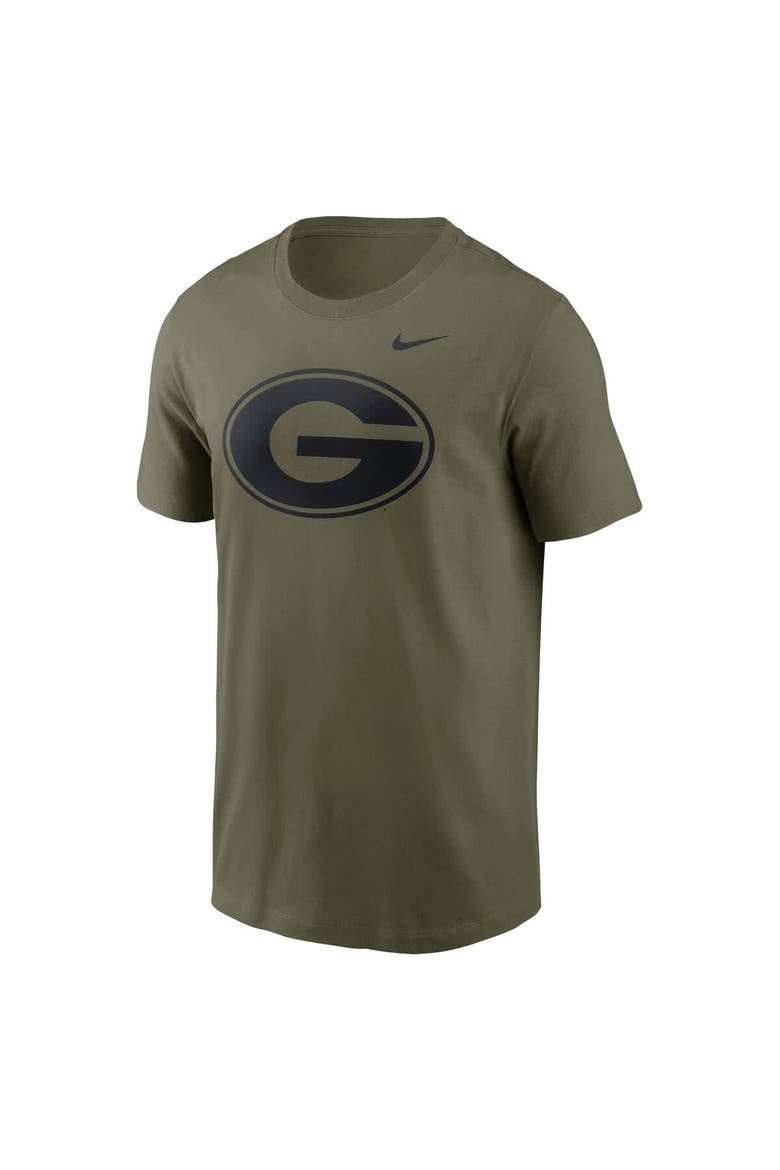 Men's Nike Olive Georgia Bulldogs 2024 Military Appreciation Tonal Logo Performance T-Shirt, Alternate, color, Olive