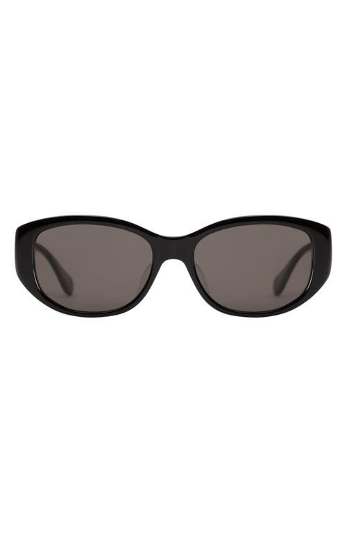Mohala Eyewear Melialani Polarized Low Bridge Oval Sunglasses in Black Lava at Nordstrom