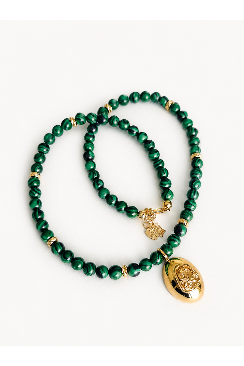 Hope Beaded Necklace, Alternate, color, Green