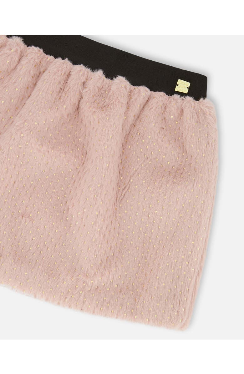 Deux par Deux Fake Fur Skirt, Alternate, color, Dusty Pink