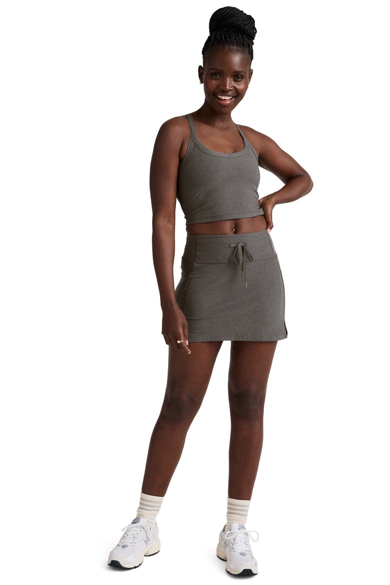 Space Dye Go Pocket Skort, Alternate, color, TRUE GRAY HEATHER