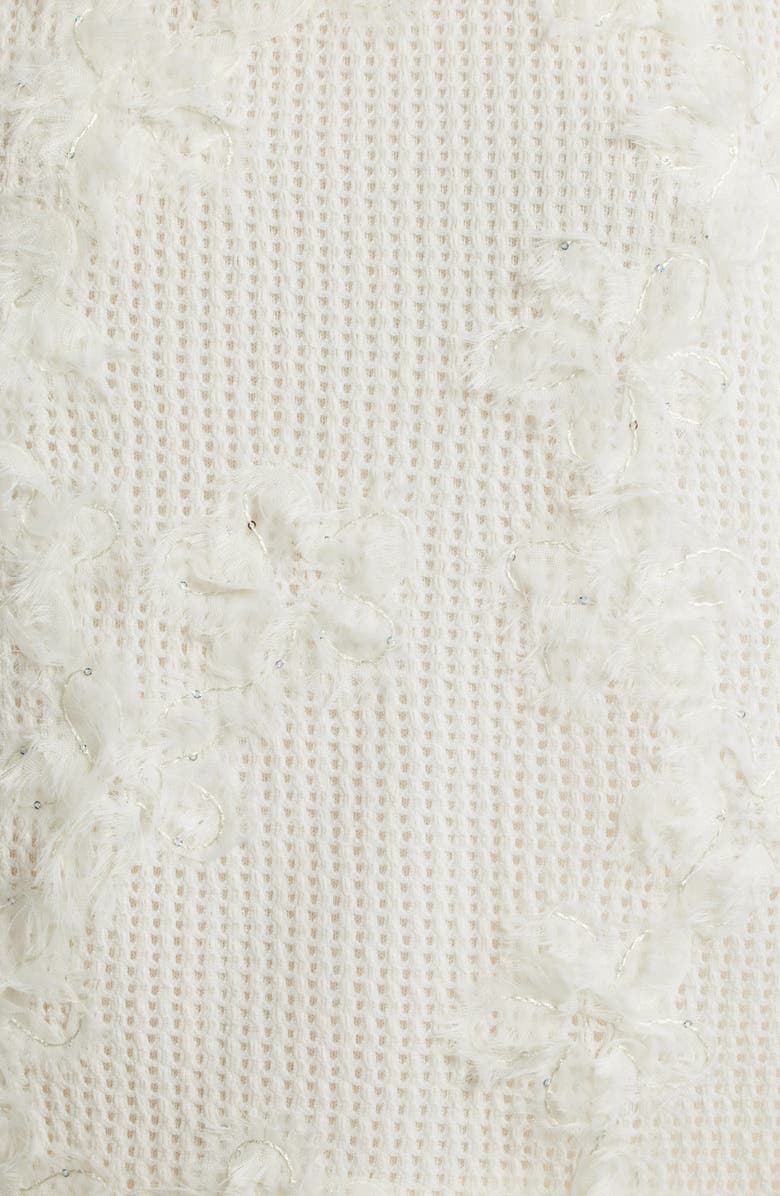 Anne Klein Organza Appliqué Sweater Tank, Alternate, color, White Dove