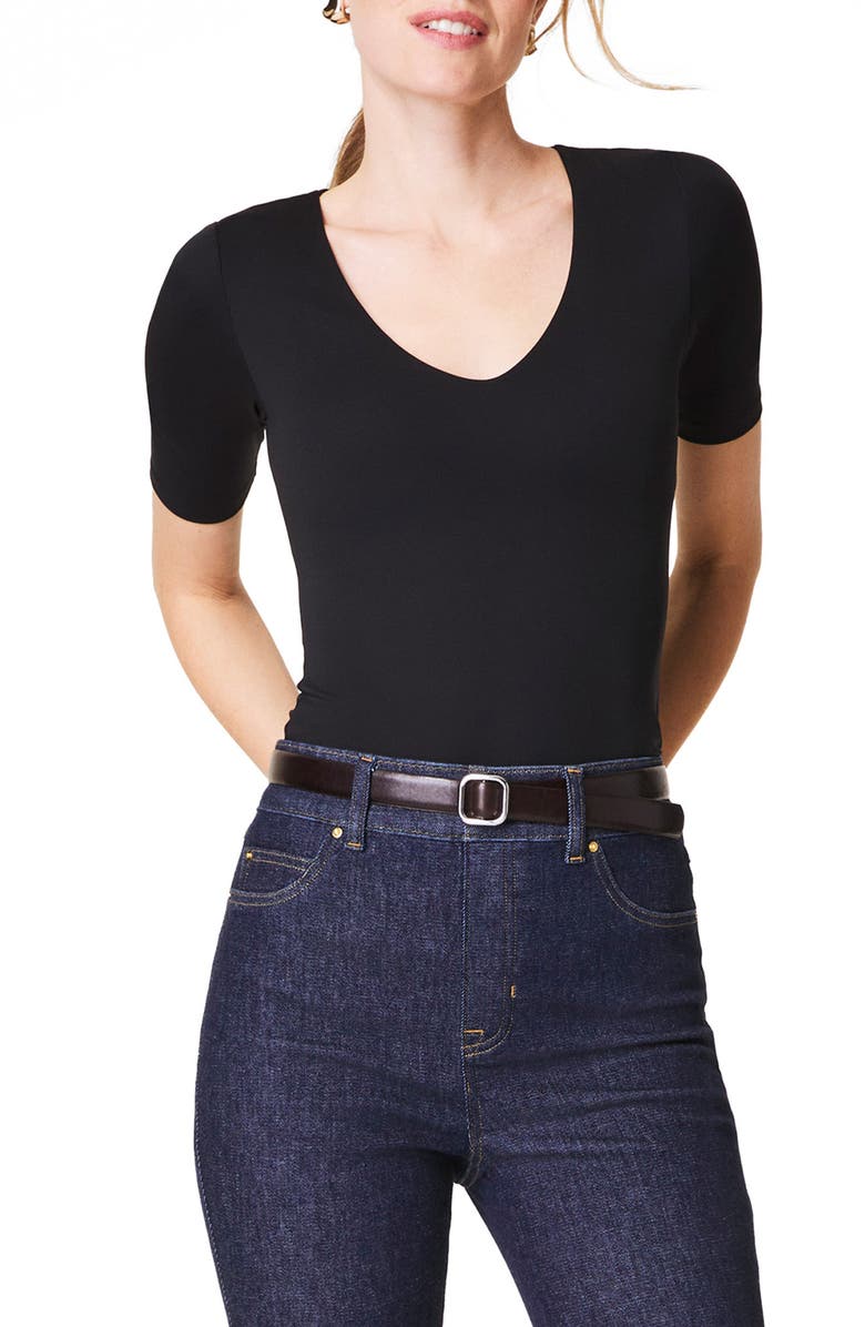 SPANX<sup>®</sup> Smoothing Jersey T-Shirt, Main, color, 
