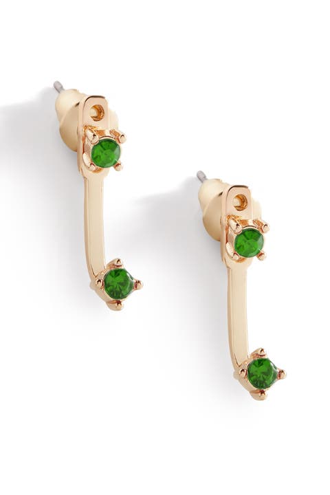 Birthstone Drop Ear Jacket Earrings