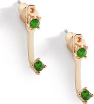 Mint & Lily Birthstone Drop Ear Jacket Earrings