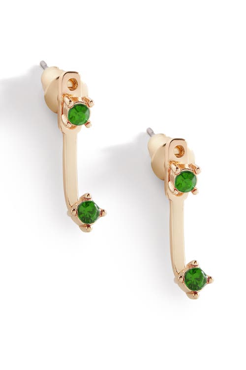 Mint & Lily Birthstone Drop Ear Jacket Earrings