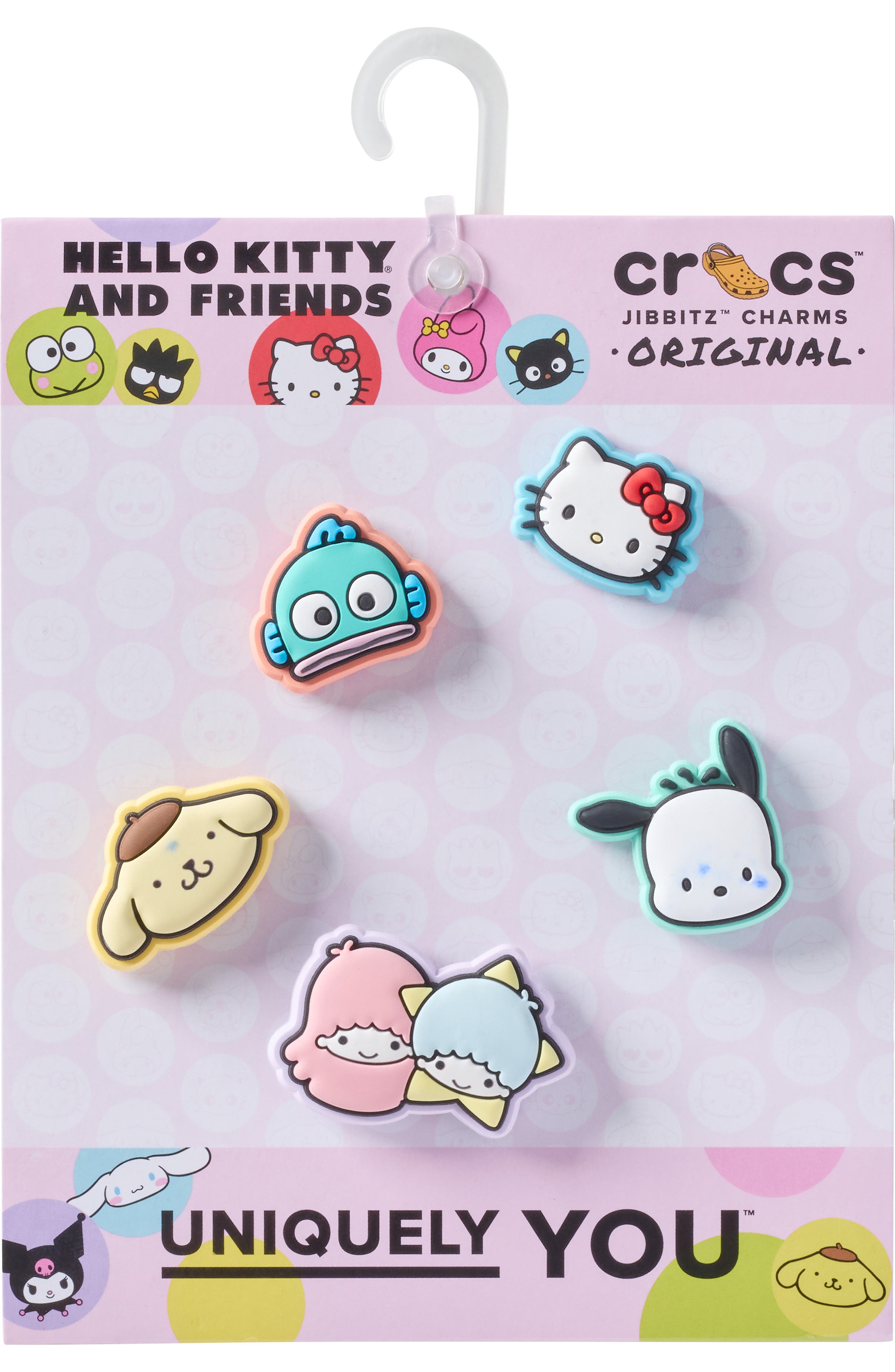 Sanrio Hello Kitty® & Friends 5-Pack Assorted Jibbitz™ Shoe Charms, Alternate, color, WHITE