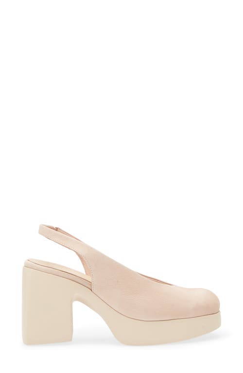 Wonders Naima Platform Slingback Pump In Nubuck Palo