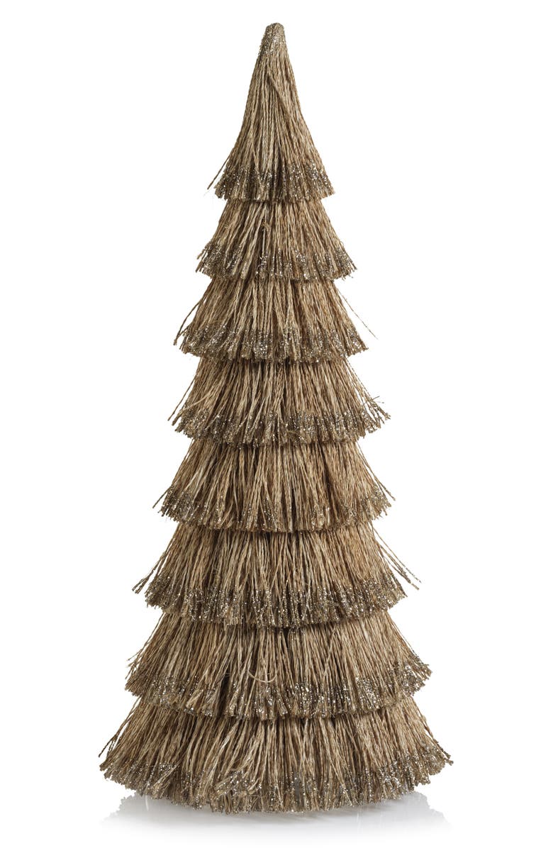 Zodax Large Abaca Rope Christmas Tree, Main, color, Natural/ Champagne