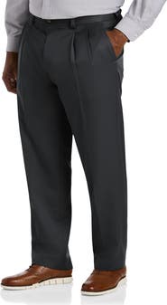 B+T Essentials Big & Tall Pleated Microfiber Dress Pants