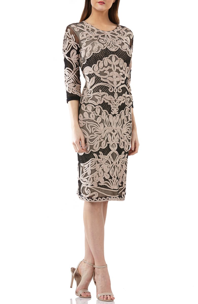 JS Collections Soutache Cocktail Dress, Main, color, 
