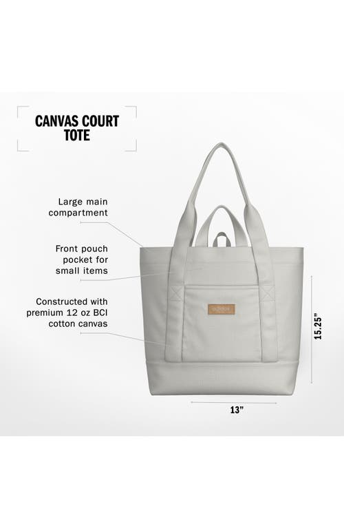 Adidas Originals Adidas Canvas Court Tote Bag In Off White