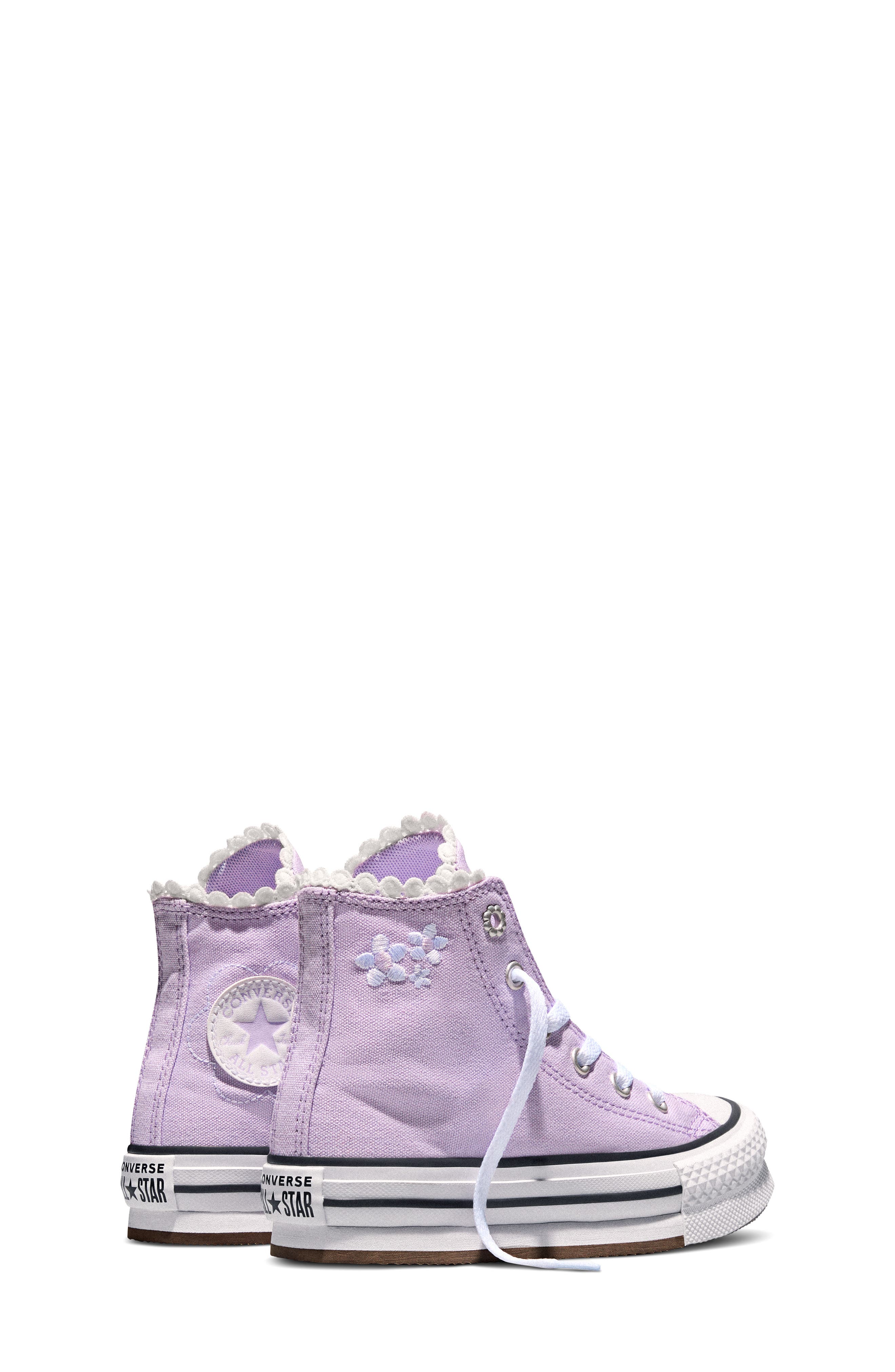 Converse Kids' Chuck Taylor All Star EVA Lift Canvas High Top Platform Sneaker, Alternate, color, Lavender Latte/White/Black