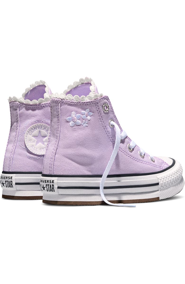 Converse Kids' Chuck Taylor All Star EVA Lift Canvas High Top Platform Sneaker, Alternate, color, Lavender Latte/White/Black