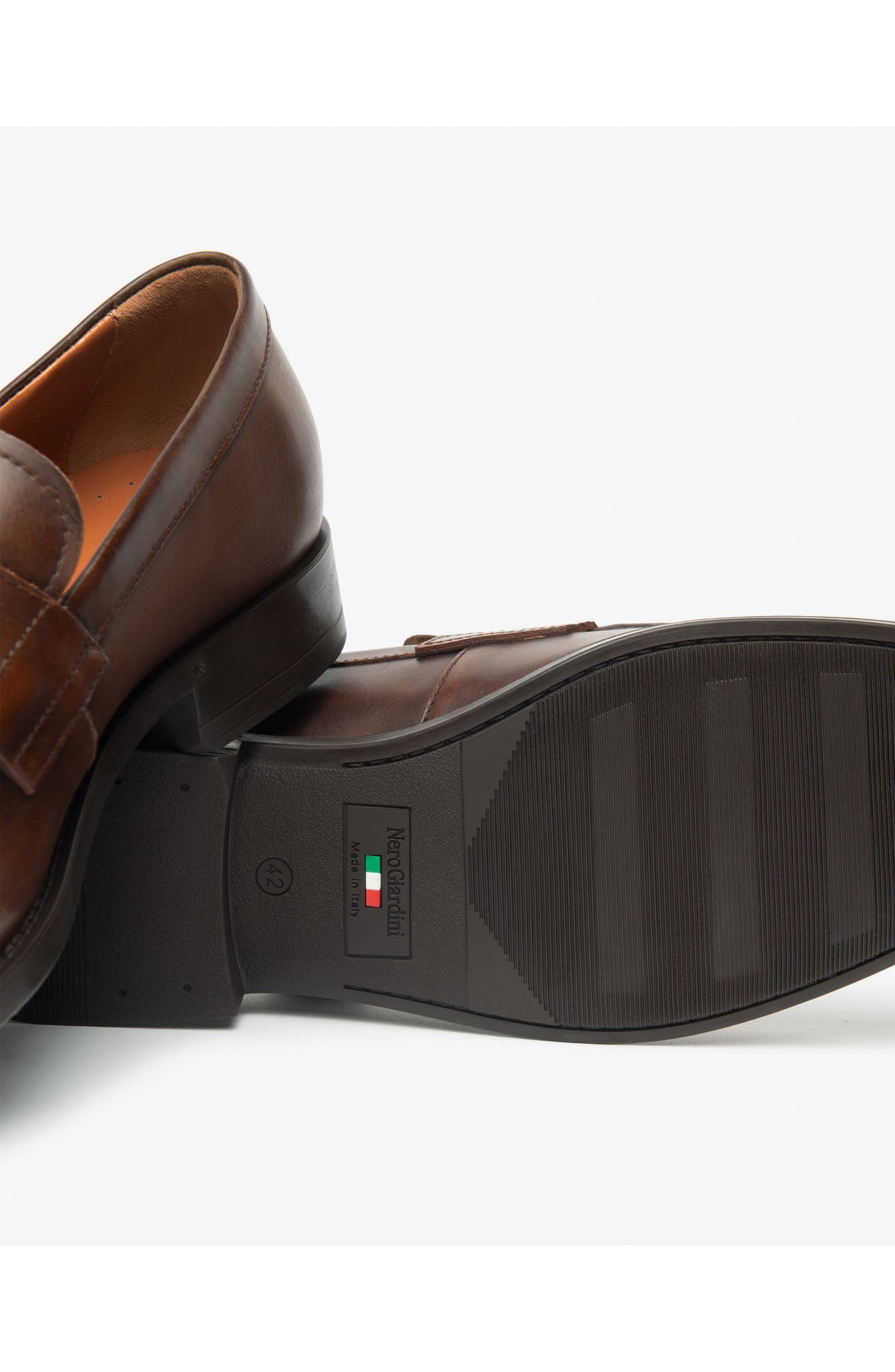 NeroGiardini Slip-On Penny Loafer, Alternate, color, Brown