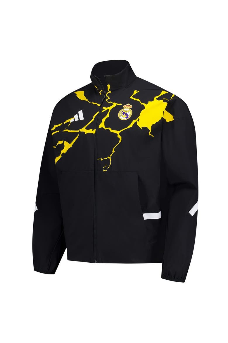 Men's adidas Black Real Madrid x Marvel Anthem Full-Zip Jacket, Alternate, color, Black