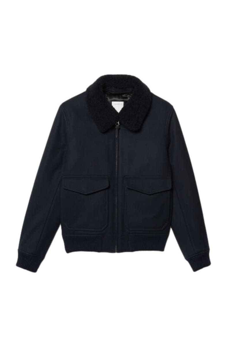 SANDRO Wool aviator jacket, Alternate, color, 