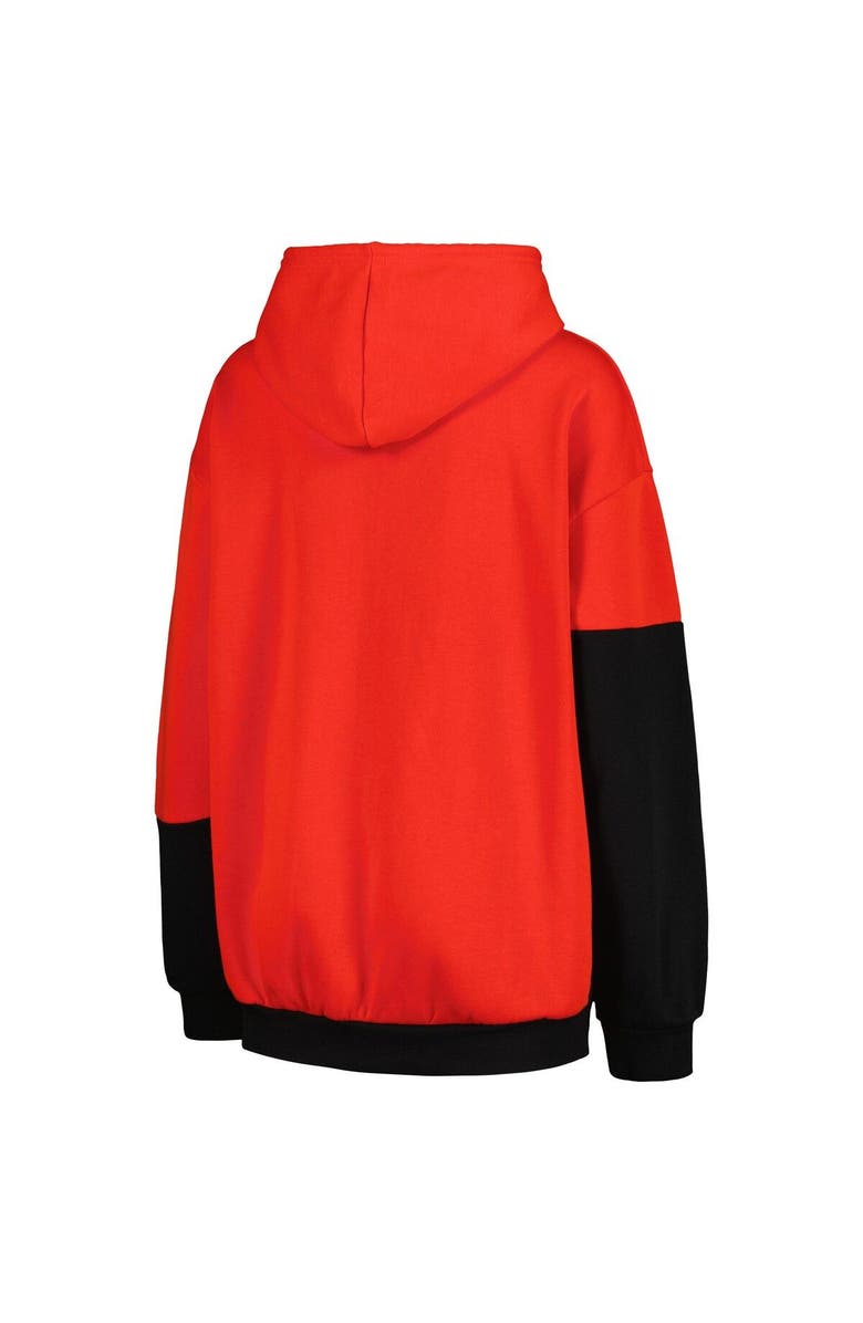 GAMEDAY COUTURE Women's Gameday Couture Scarlet/Black Ohio State Buckeyes Matchmaker Diagonal Cowl Pullover Hoodie, Alternate, color, Scarlet