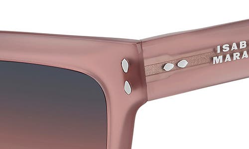 Isabel Marant 53mm Gradient Rectangular Sunglasses In Pink/grey Fuchsia
