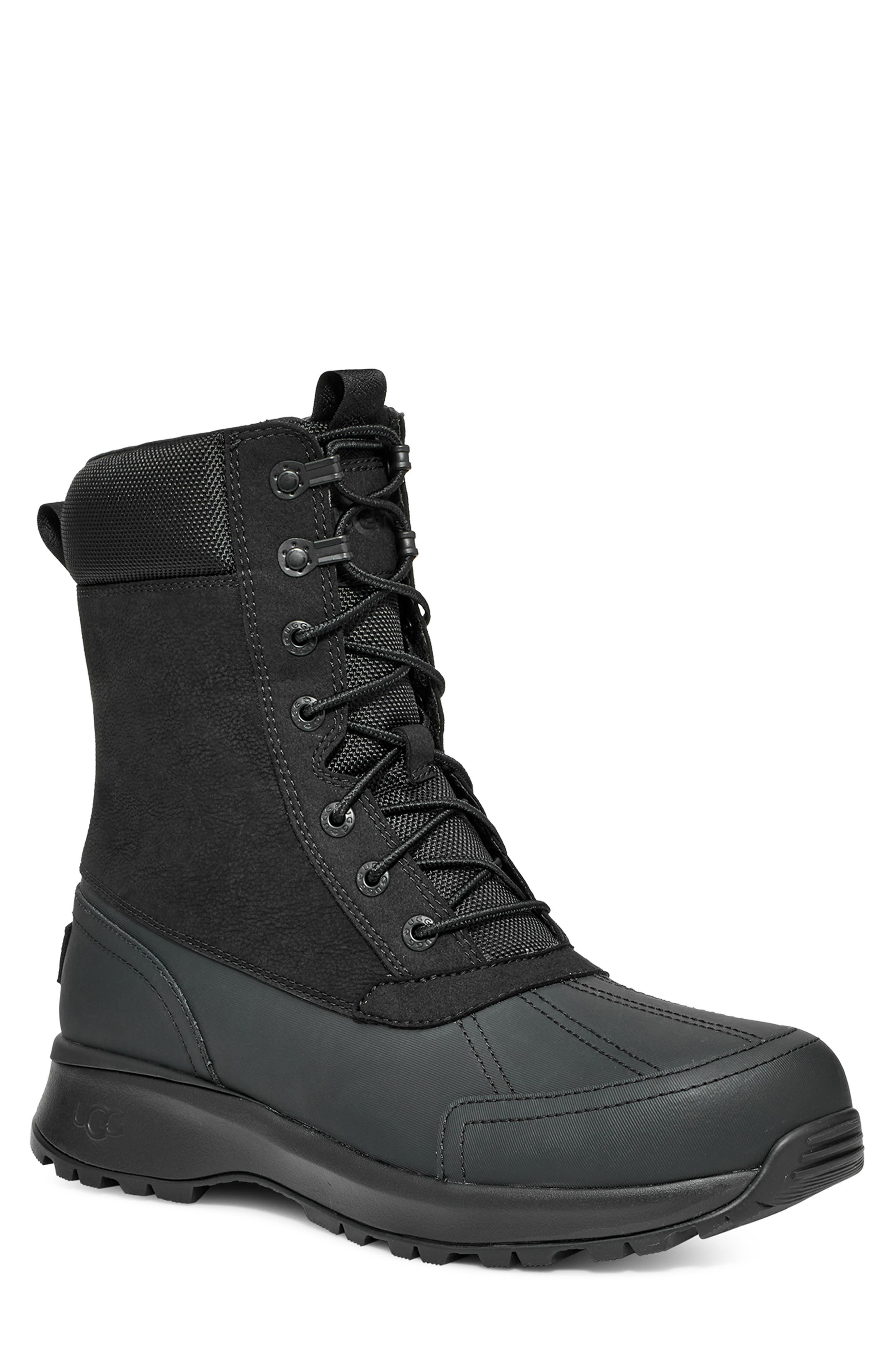 UGG<sup>®</sup> Emmett Waterproof Lace-Up Duck Boot, Main, color, 