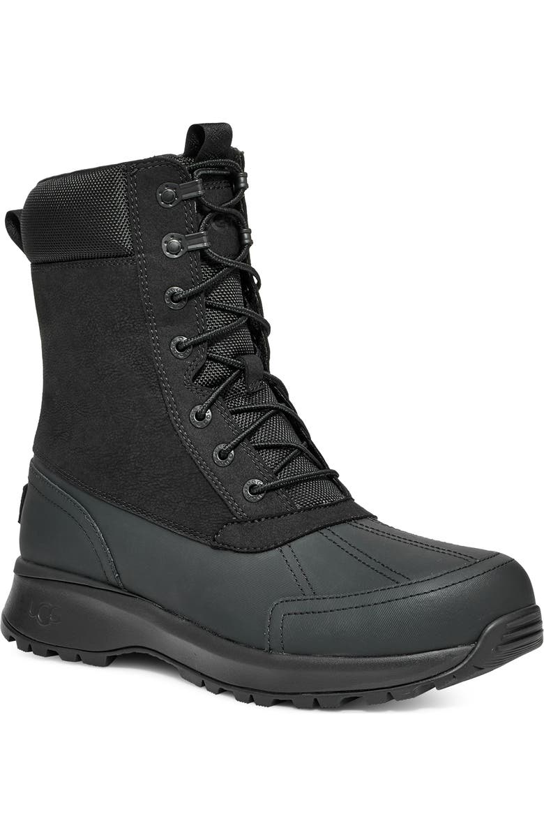 UGG<sup>®</sup> Emmett Waterproof Lace-Up Duck Boot, Main, color,