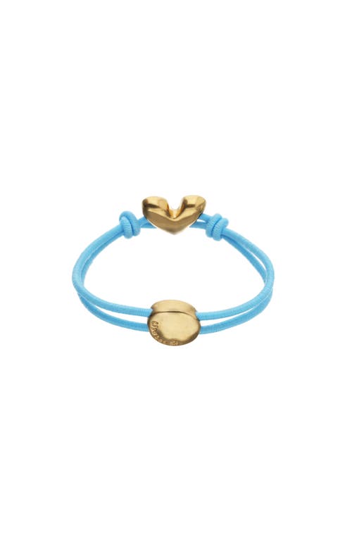 Unode50 Elastic Thread Bracelet With 18k Gold-plated Heart In Multi