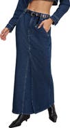 Good American Denim Fit & Flare Skirt