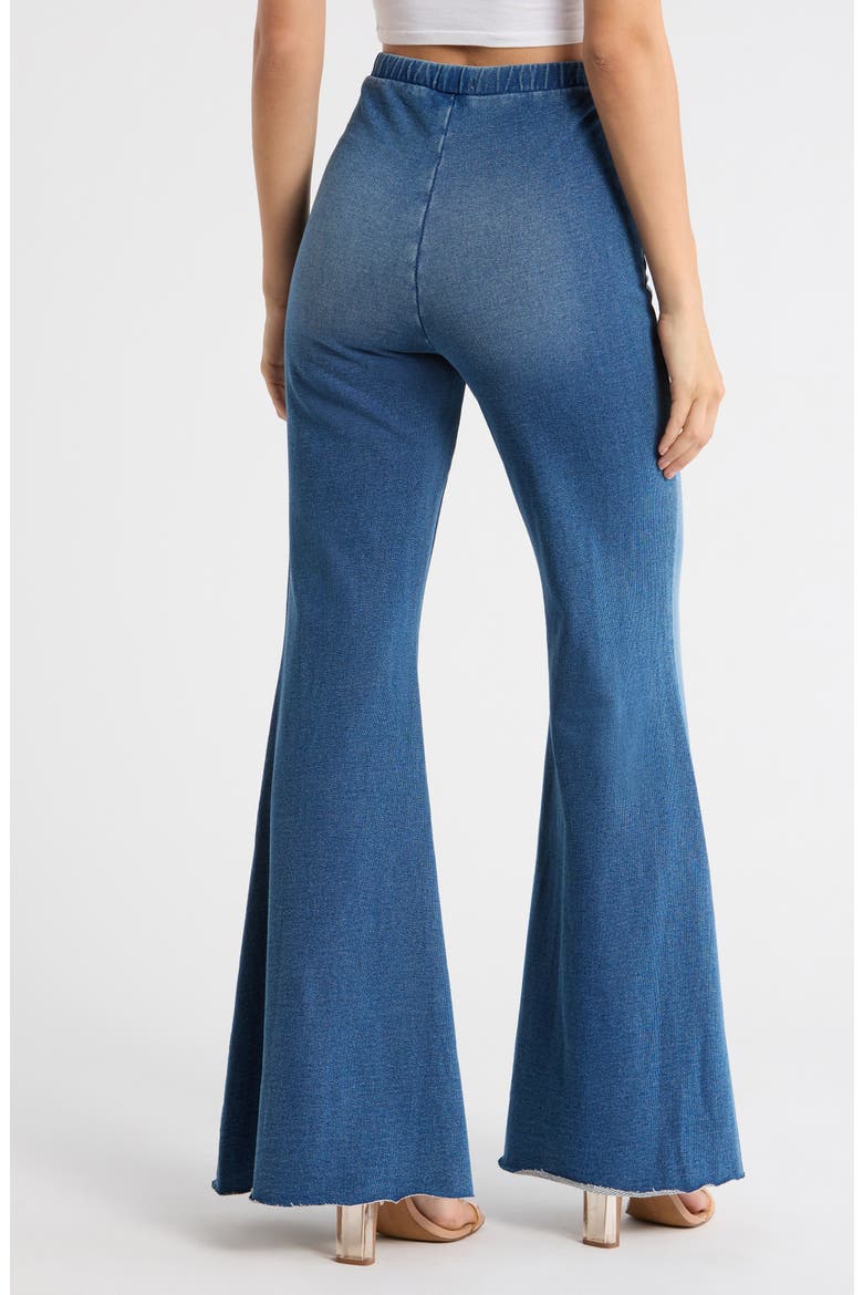 Jeanius Flare Cotton French Terry Pants, Alternate, color, INDIGO900