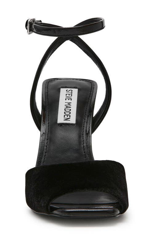 Steve Madden Lilac Ankle Strap Sandal In Black