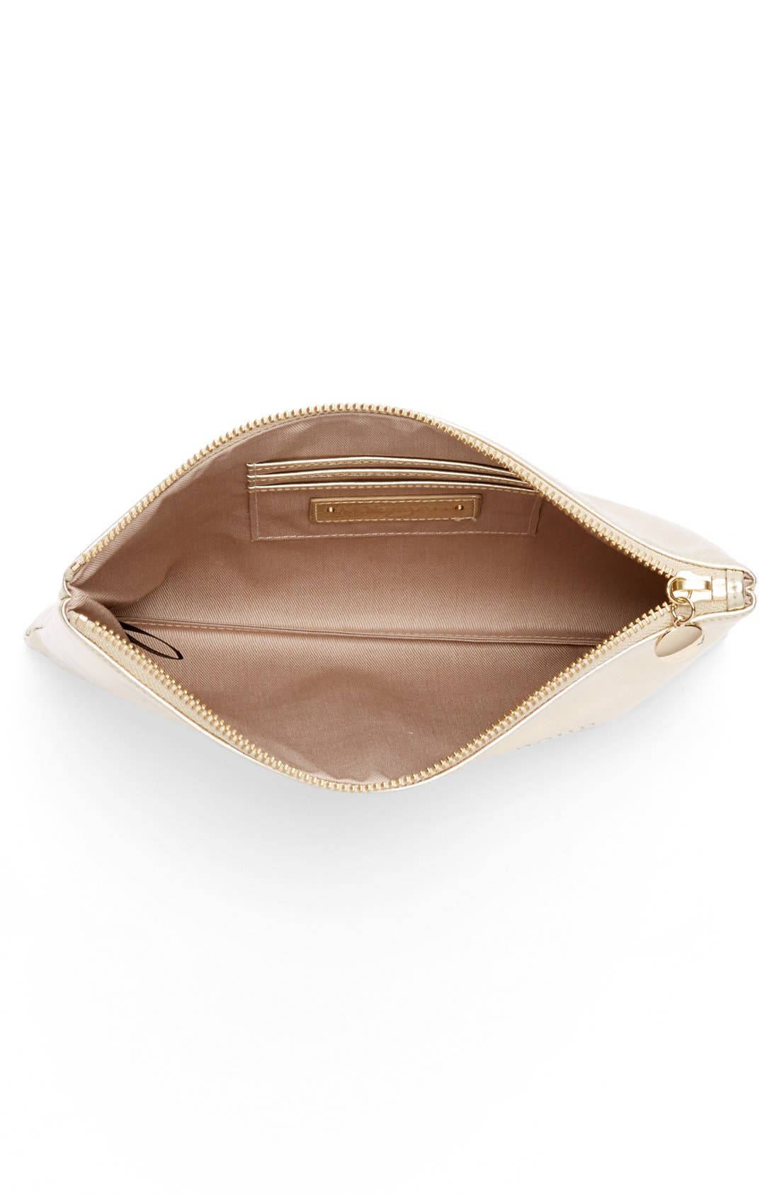 Leather Clutch, Alternate, color, GOLD/ DEFINITION