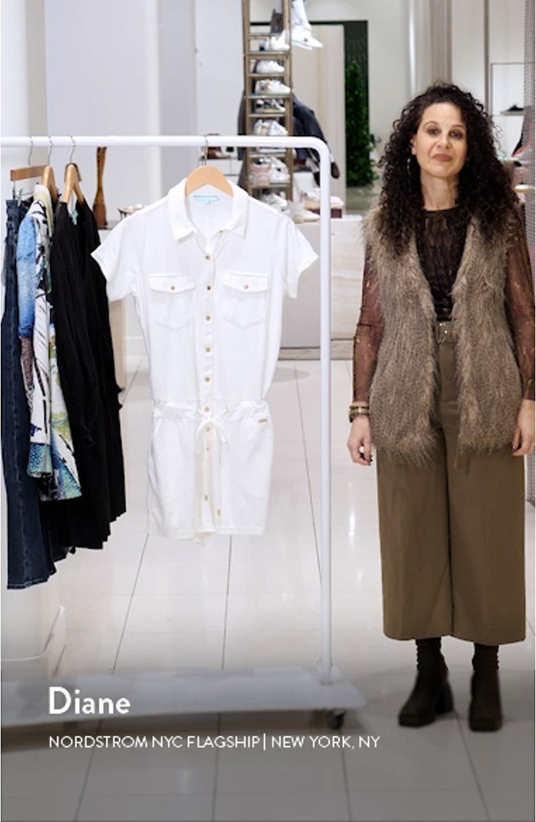 Cheryl Cotton Blend Terry Cover-Up Romper, sales video thumbnail