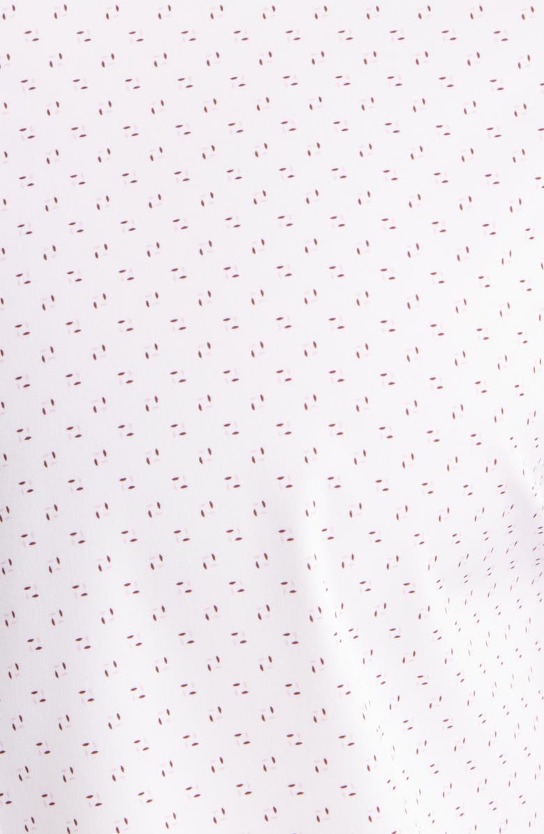 W.R.K Abstract Square Print Performance Button-Up Shirt, Alternate, color, White/ Red