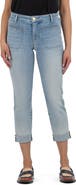 KUT from the Kloth Amy Welt Pocket Low Rise Crop Slim Straight Leg Jeans