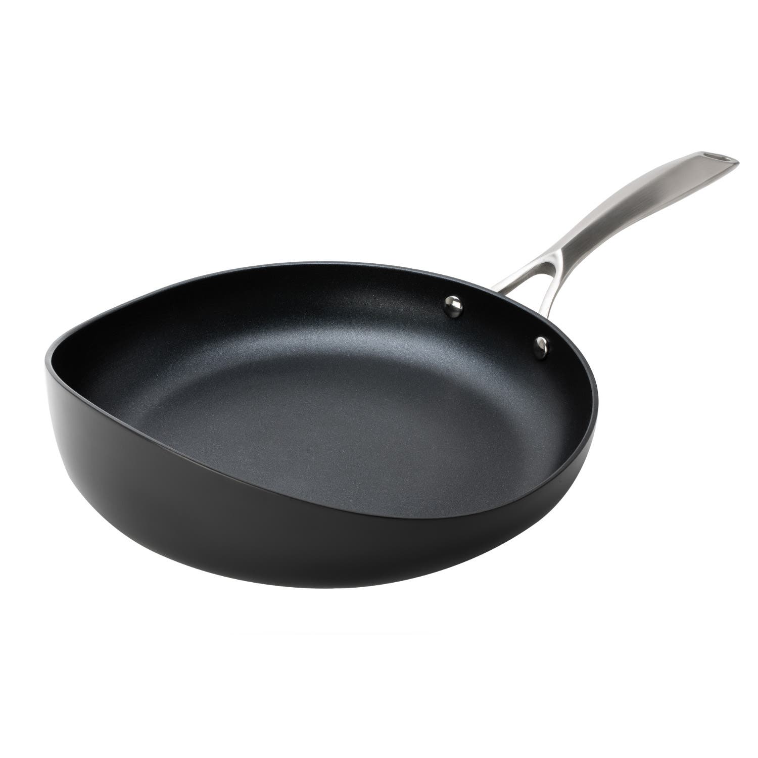 Rad USA Radical Pan Nonstick Frying & Saute Pan Skillet With Stainless Steel Handle, 12-Inch in Black 
