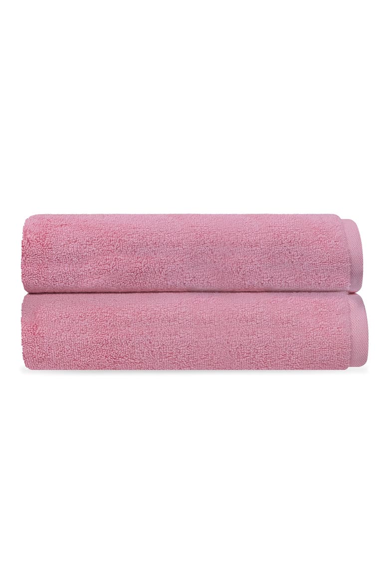 Puresoft 2-Piece Turkish Cotton Bath Towel Set, Main, color, PINK